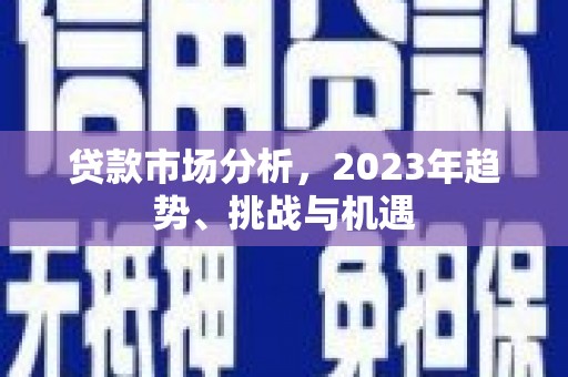 埔里贷款市场分析，2023年趋势、挑战与机遇