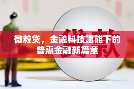 埔里微粒贷，金融科技赋能下的普惠金融新篇章