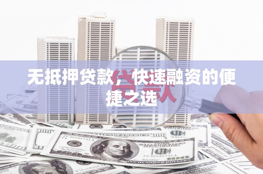 埔里无抵押贷款，快速融资的便捷之选