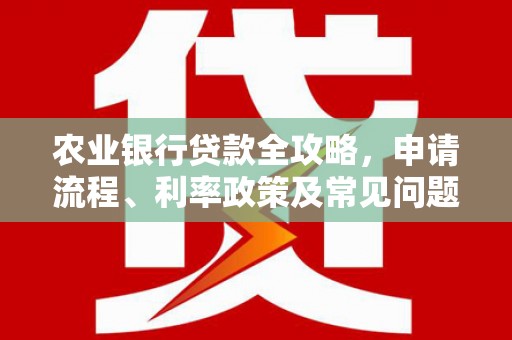 埔里农业银行贷款全攻略，申请流程、利率政策及常见问题解析