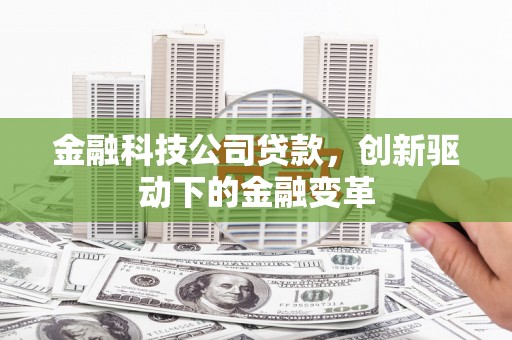 埔里金融科技公司贷款，创新驱动下的金融变革