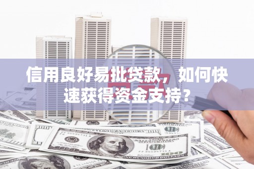 埔里信用良好易批贷款，如何快速获得资金支持？