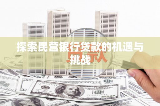埔里探索民营银行贷款的机遇与挑战