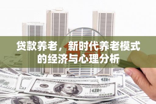 埔里贷款养老，新时代养老模式的经济与心理分析