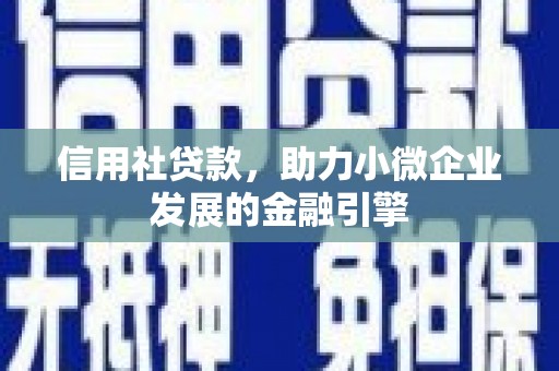 埔里信用社贷款，助力小微企业发展的金融引擎