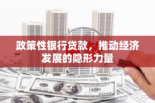 埔里政策性银行贷款，推动经济发展的隐形力量