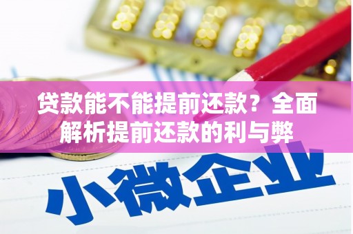 埔里贷款能不能提前还款？全面解析提前还款的利与弊