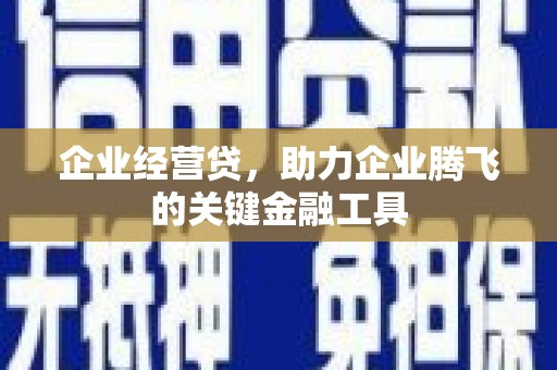 埔里企业经营贷，助力企业腾飞的关键金融工具