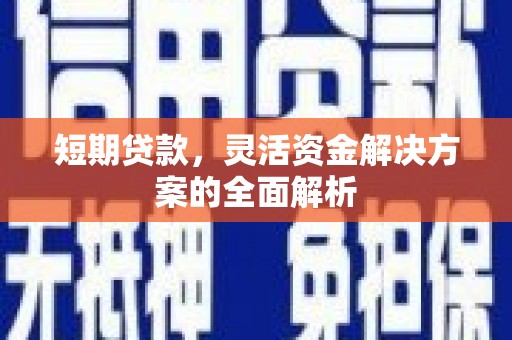 埔里短期贷款，灵活资金解决方案的全面解析