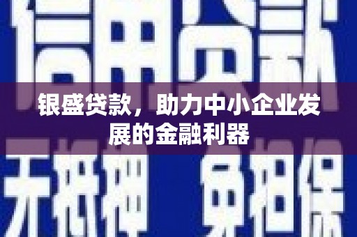 埔里银盛贷款，助力中小企业发展的金融利器