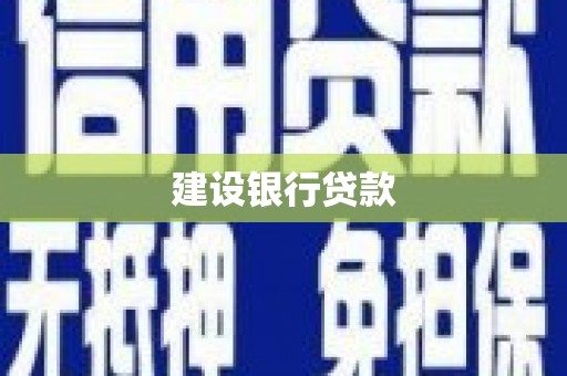 埔里建设银行贷款