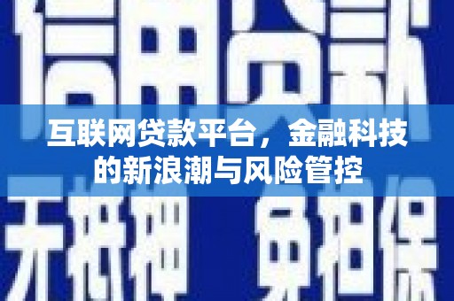 埔里互联网贷款平台，金融科技的新浪潮与风险管控