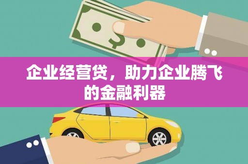 埔里企业经营贷，助力企业腾飞的金融利器