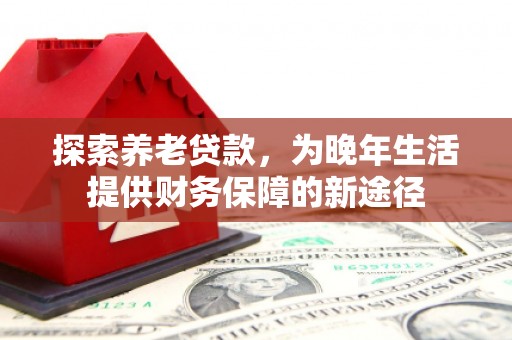埔里探索养老贷款，为晚年生活提供财务保障的新途径