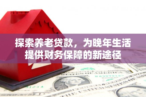 埔里探索养老贷款，为晚年生活提供财务保障的新途径