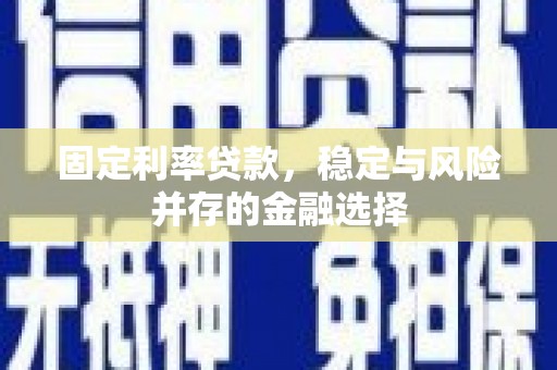 埔里固定利率贷款，稳定与风险并存的金融选择