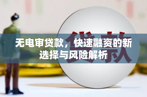 埔里无电审贷款，快速融资的新选择与风险解析
