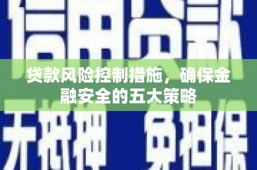 埔里贷款风险控制措施，确保金融安全的五大策略