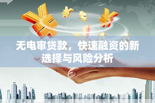 埔里无电审贷款，快速融资的新选择与风险分析