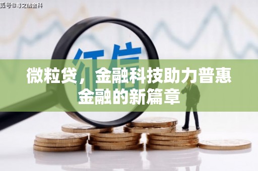 埔里微粒贷，金融科技助力普惠金融的新篇章