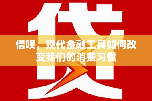 埔里借呗，现代金融工具如何改变我们的消费习惯