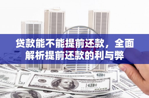 埔里贷款能不能提前还款，全面解析提前还款的利与弊