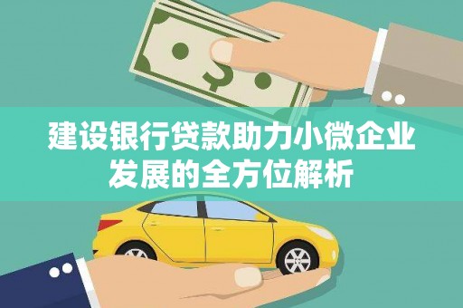 埔里建设银行贷款助力小微企业发展的全方位解析
