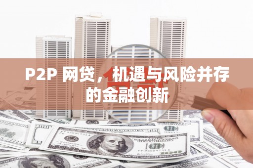 埔里P2P 网贷，机遇与风险并存的金融创新