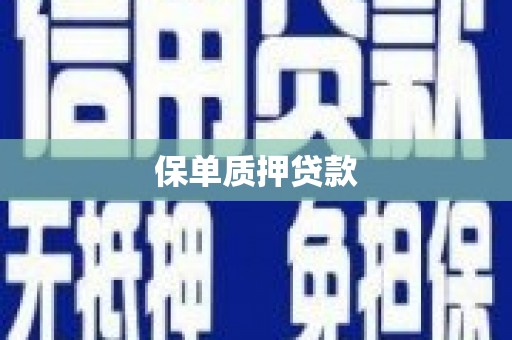 埔里保单质押贷款