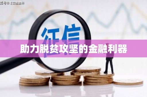埔里助力脱贫攻坚的金融利器