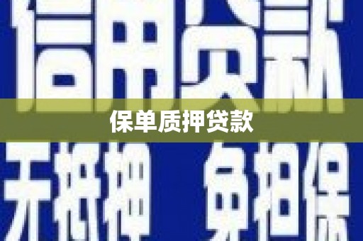 埔里保单质押贷款