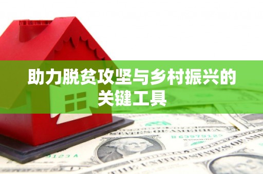 埔里助力脱贫攻坚与乡村振兴的关键工具