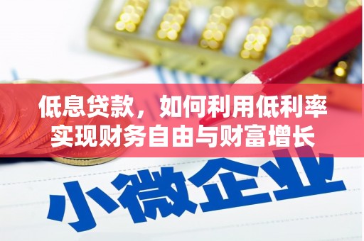 埔里低息贷款，如何利用低利率实现财务自由与财富增长