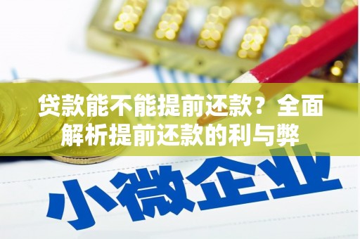 埔里贷款能不能提前还款？全面解析提前还款的利与弊