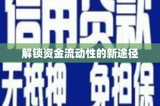 埔里解锁资金流动性的新途径